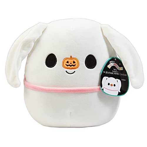 Squishmallow 8" Nightmare Before Christmas Zero Dog - Official Kellytoy Halloween Holiday Plush - Cute and Soft Stuffed Animal Toy - Great Gift for Kids
