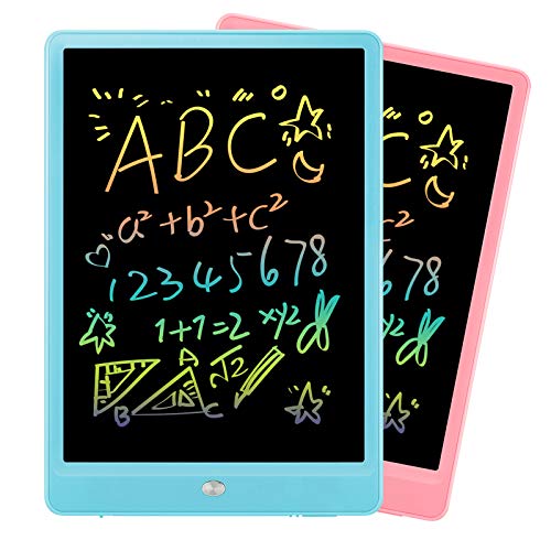 ORSEN LCD Writing Tablet 2 Pack, 10 Inch Colorful Doodle Board Drawing Tablet, Educational Drawing Board Writing Pad, Boys Girls Toys Gifts for 2-6 Year Old Girls Boys(Pink Blue 2 Pack)