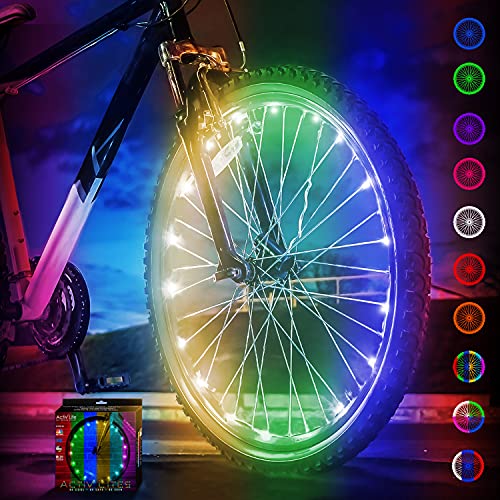 Activ Life Bicycle Spoke Lights (1 Tire, Color-Changing) Fun Gifts - Best Mountain Bike Accessories for Adults & Kids Cool Beach Cruisers Top BMX Trick Road Recumbent Commuting Folding & Tandem Wheels