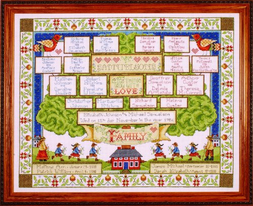 Design Works Crafts Counted Cross Stitch, Family Tree, 16 by 20 inches
