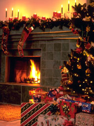 Fire place and Christmas tree