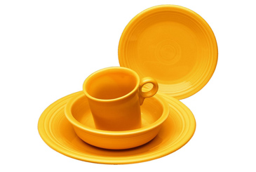 Made in the USA, Homer Laughlin Company Fiesta dishware marigold