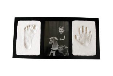 First Fathers Day gift ideas, baby handprint footprint frame