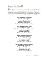 Christmas Song Lyrics Joy to the World Printable - FamilyEducation