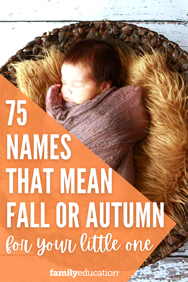 pinterest graphic of fall names