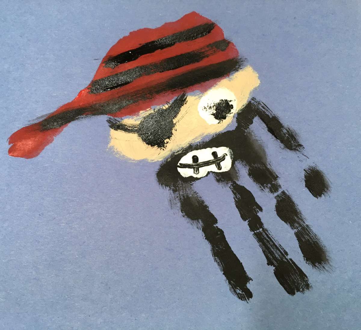 Pirate handprint craft for kids