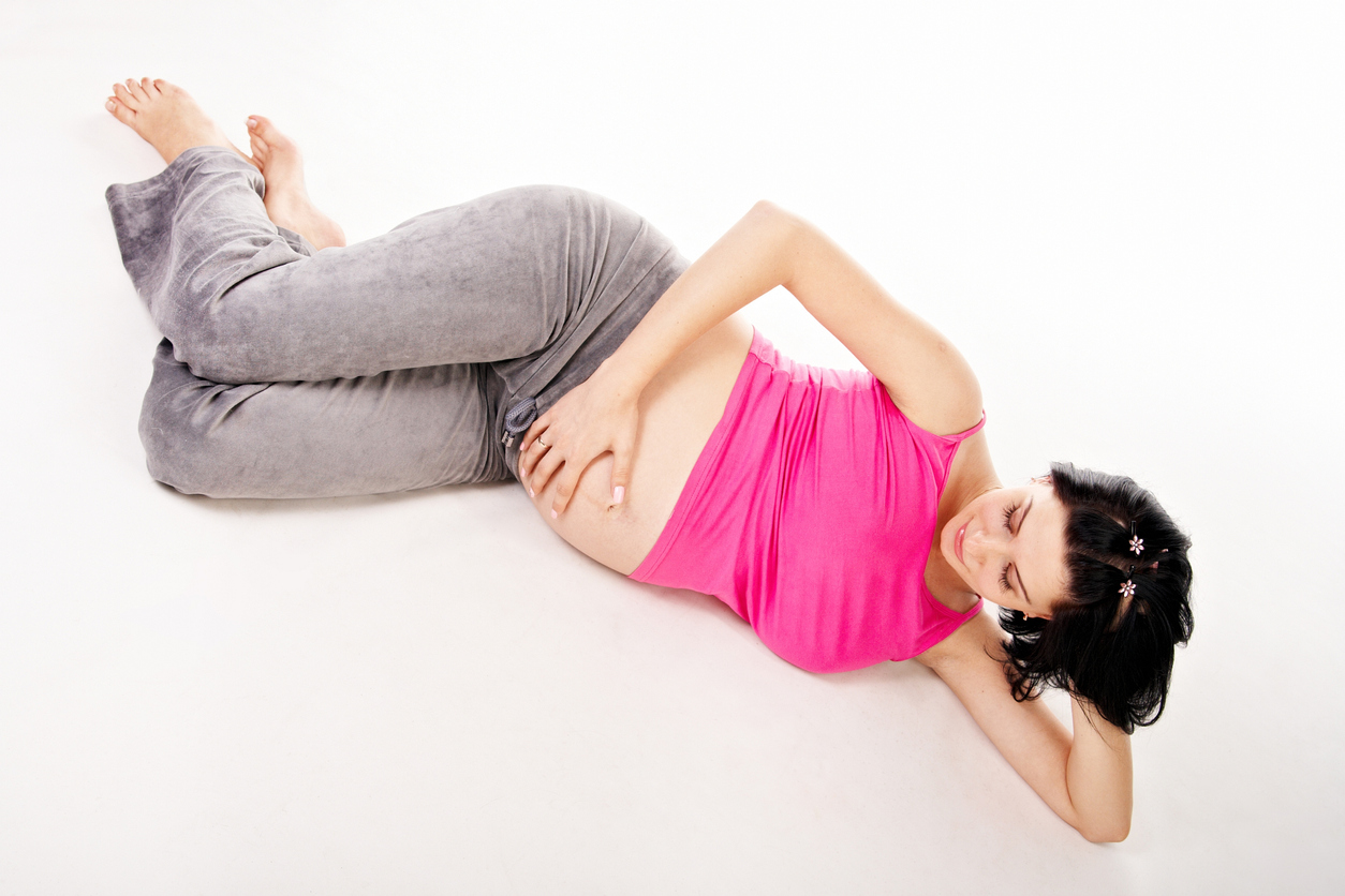 Reclined Bound Angle Pose (Supta Baddha Konasana) - Prenatal Yoga
