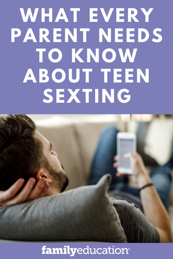 Pinterest graphic of what every parent needs to know about teen sexting