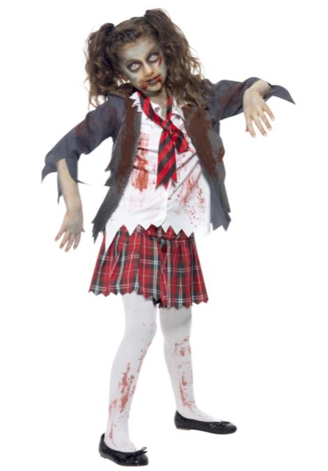 Zombie costumes, zombie school girl