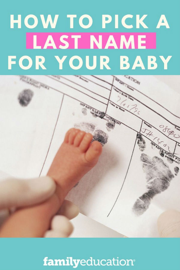 Choosing a Last Name for Baby Pinterest guide