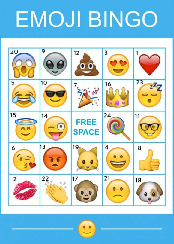 emoji bingo game