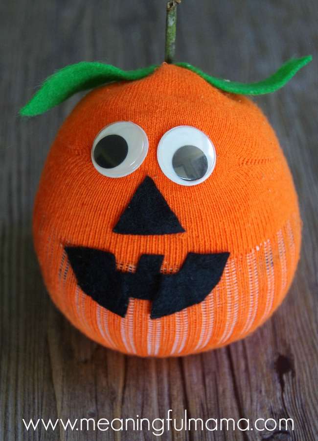 Sock Pumpkin Craft