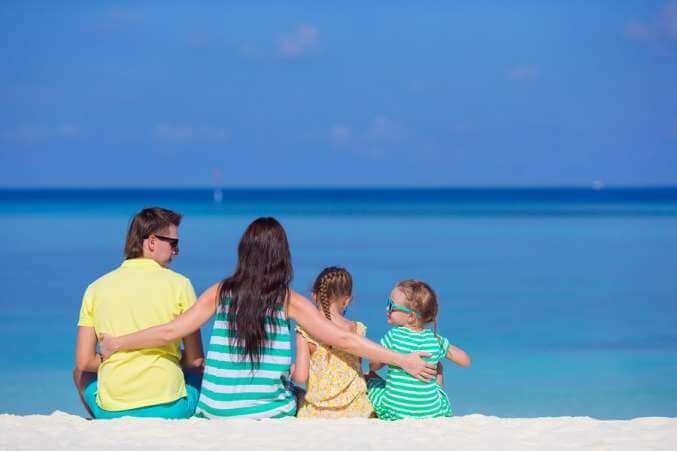 Family on Beach Vacation Zika Prevention
