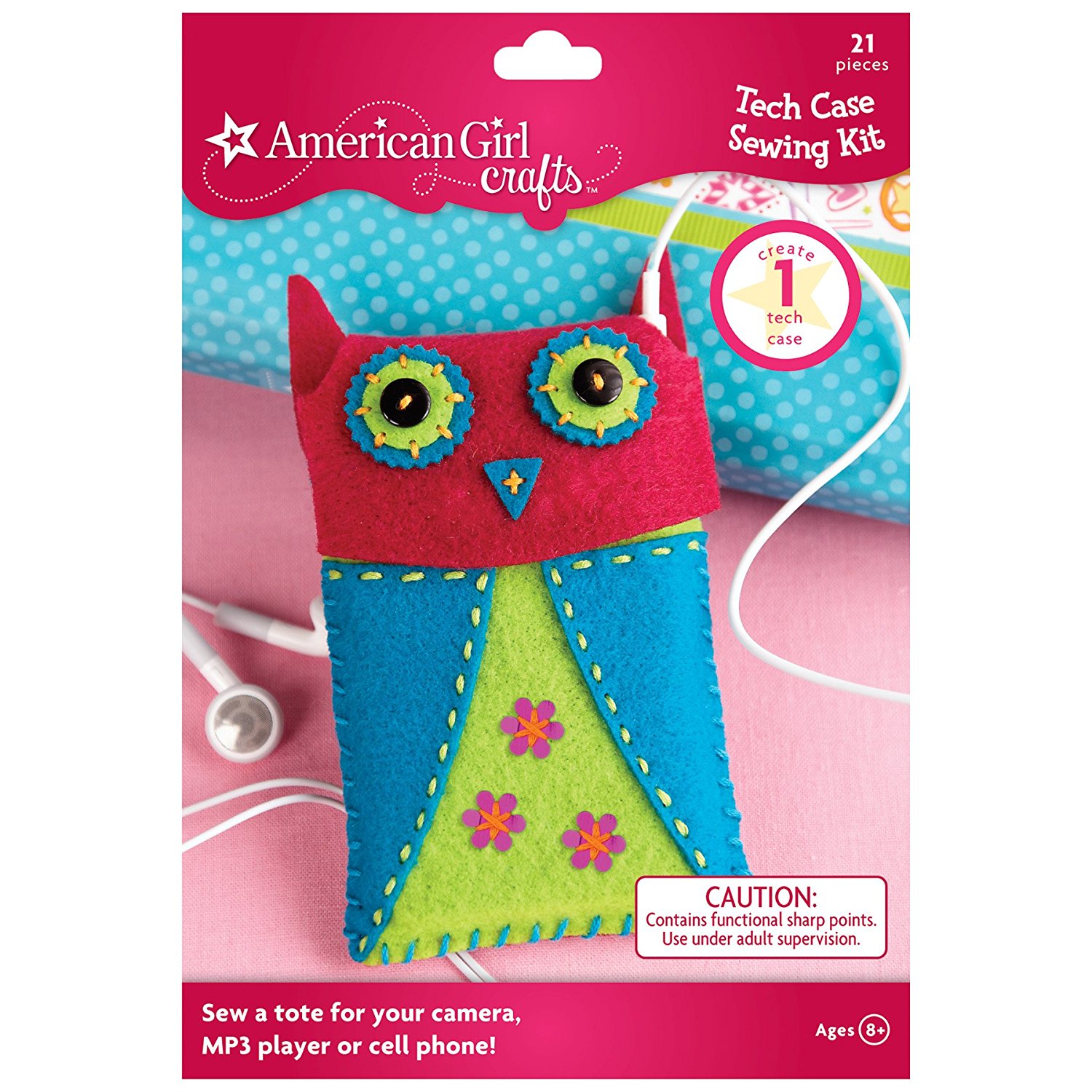 American Girl owl tech case sewing kit
