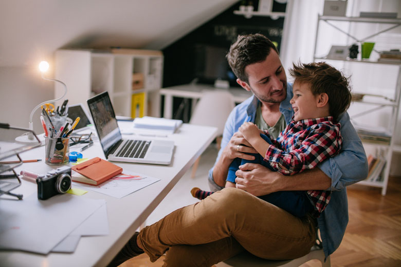 Technology allows dads to work from home