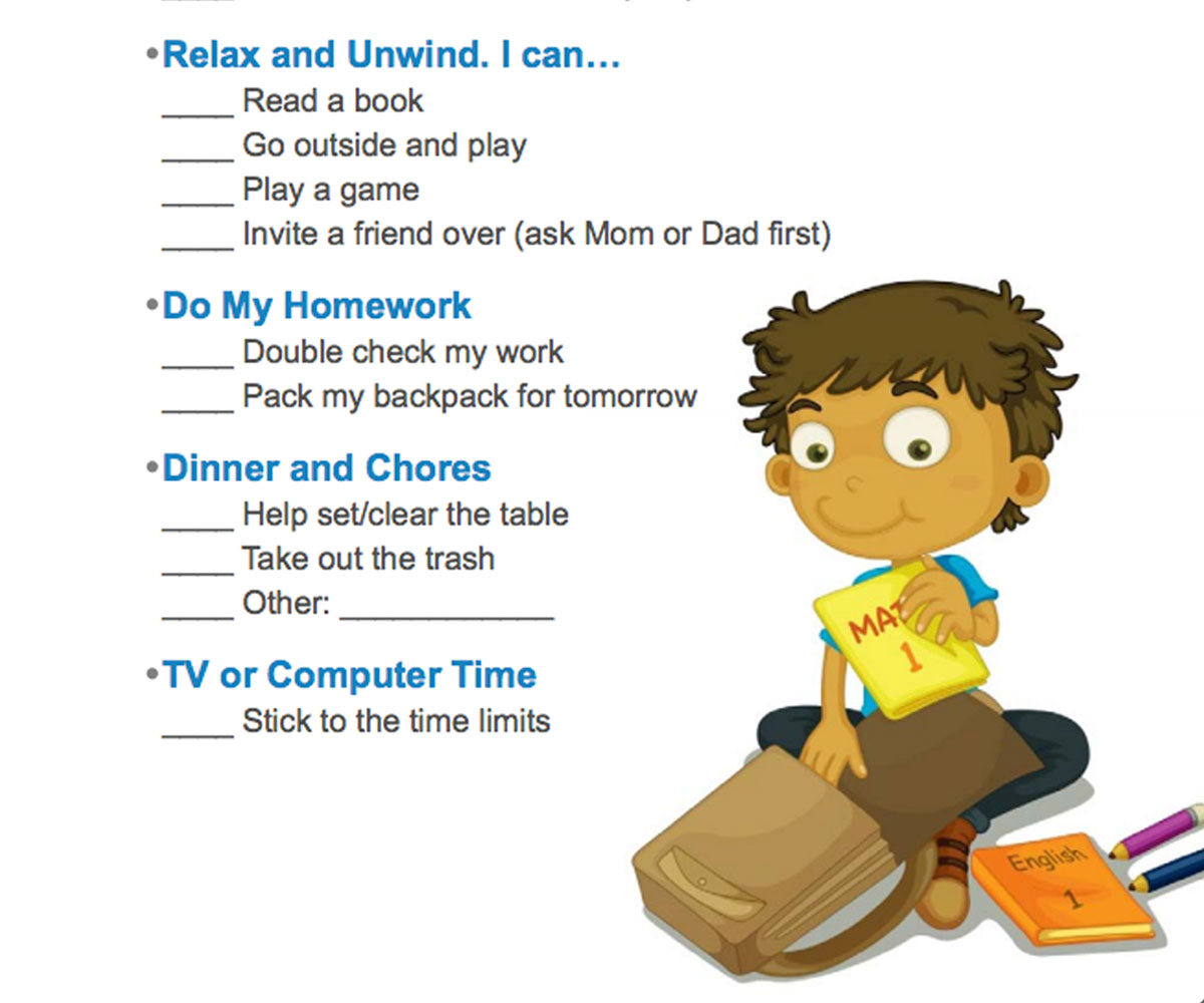 School Routine Chart