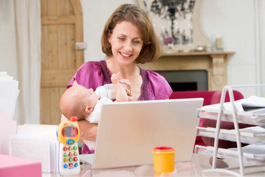 pregnancy decisions, mom working from home with baby