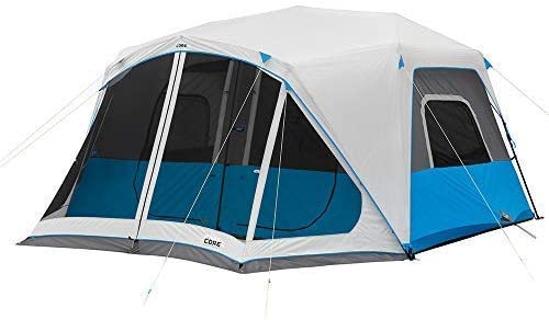 CORE Lighted 10 Person Instant Cabin Tent with Screen Room