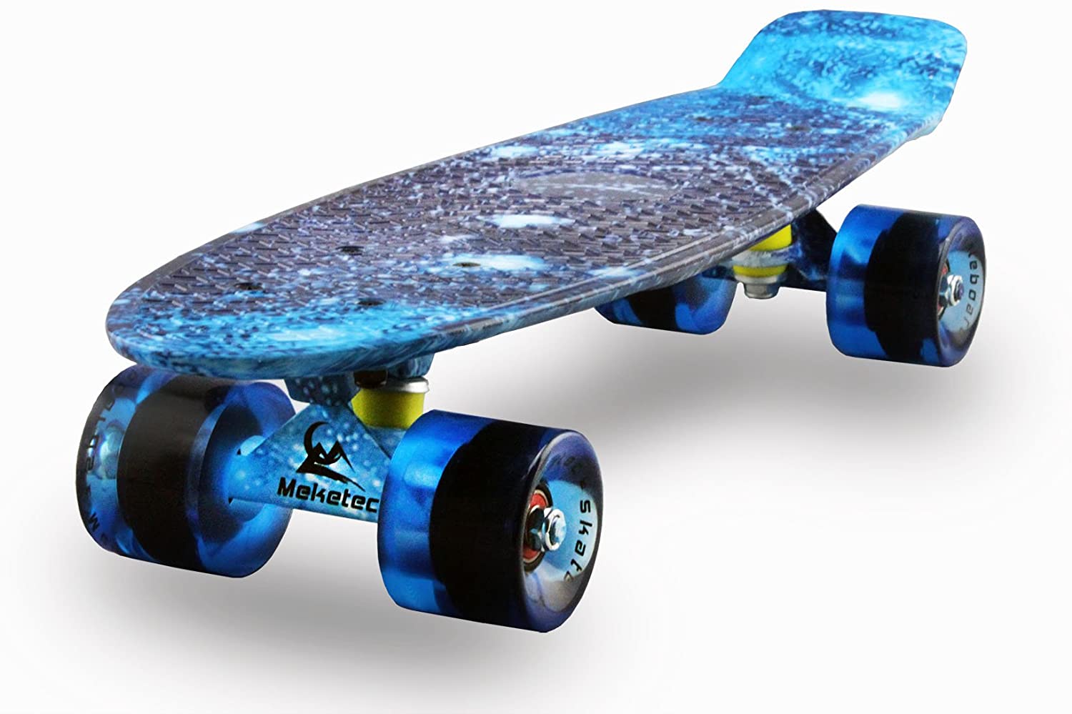 General Packaging Skateboard Complete Mini Cruiser Retro Skateboard for Kids Teens Adults LED Light up Wheels with All-in-One Skate 