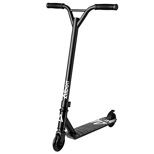 Albott Pro Scooter Complete Trick Scooter Freestyle Aluminum Entry Level Stunt Scooters for Kids 8 Years and Up, Boys, Girls, Teens High Performance Pro Kick Scooter for Skatepark Street Tricks(Black)