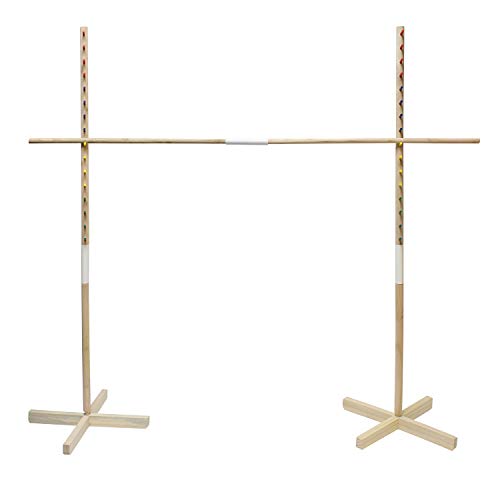 Get Out! Wooden Limbo Game for Kids Adults, 5ft Tall Limbo Stick Set Limbo Kit, Limbo Pole and Base for Luau Party Games