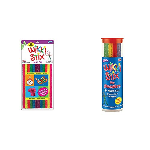 WikkiStix Neon Colors, Wax Sticks, 48 Per Pack & 101 for Doodlers