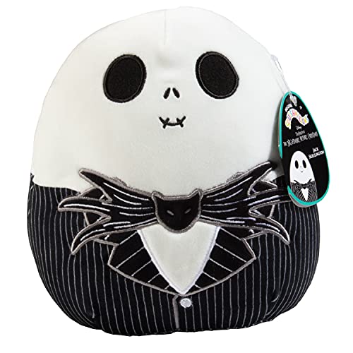 Squishmallow 8" Nightmare Before Christmas Jack Skellington - Official Kellytoy Plush - Cute and Soft Stuffed Animal Toy - Great Gift for Kids