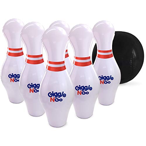 GIGGLE N GO Kids Bowling Set Indoor Games or Outdoor Games for Kids. Hilariously Fun Giant Yard Games for Kids and Adults. Fun Sports Games, Outside Games or Indoor Games for Kids