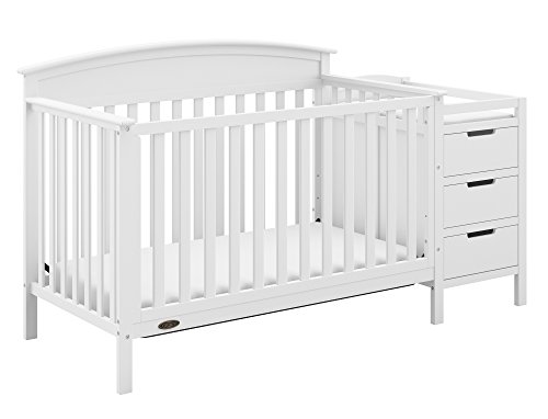 Graco Benton 5 in 1 Convertible Crib and Changer - White