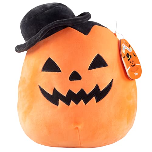 Squishmallows New 10" Riba The Pumpkin with Hat - Official Kellytoy 2022 Halloween Plush - Cute and Soft Pumpkin Stuffed Animal Toy - Great Gift for Kids