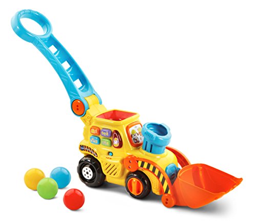 VTech Pop-a-Balls Push & Pop Bulldozer,Yellow