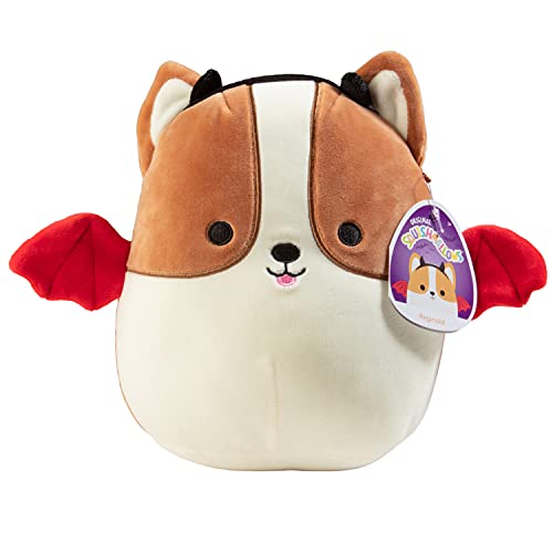 Squishmallows 8" Reginald The Corgi Devil Dog - Official Kellytoy Plush - Cute and Soft Stuffed Animal Toy - Great Gift for Kids - Ages 2+