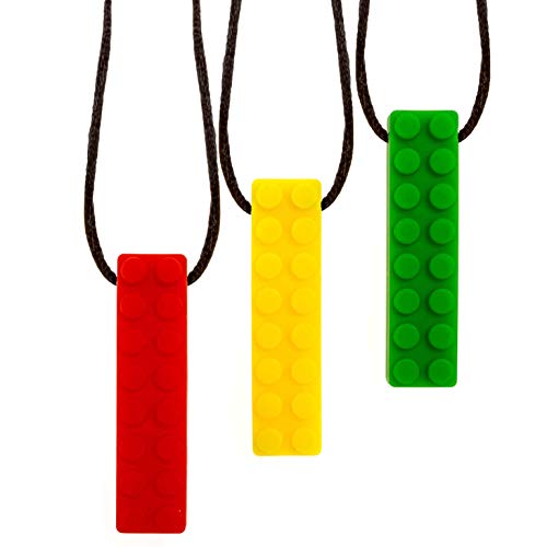 Chew Necklace Sensory Teething Toys – Sensory Toys for Autistic Children - 3 Pack Chewy Sticks for Boys and Girls