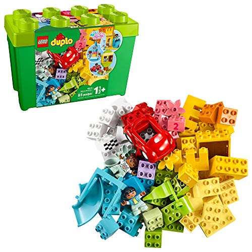 LEGO DUPLO Classic Deluxe Brick Box 10914 Starter Set with Storage Box, Great Educational Toy for Toddlers 18 Months and up, New 2020 (85 Pieces)