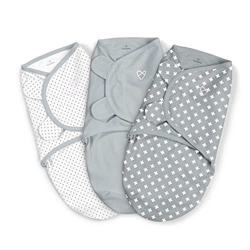 SwaddleMe Original Swaddle – Size Small, 0-3 Months, 3-Pack (Criss Cross Polka Dot)