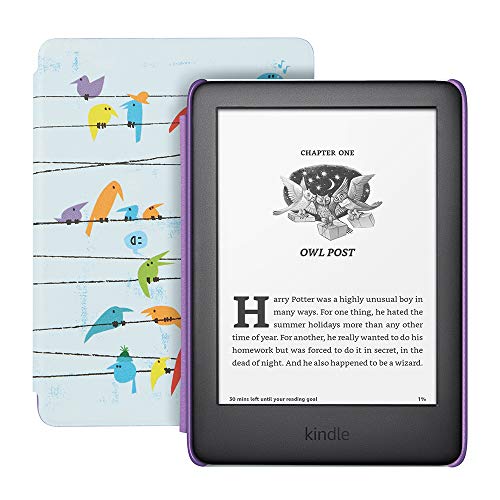 Kindle Kids Edition - Includes access to thousands of books - Rainbow Birds Cover