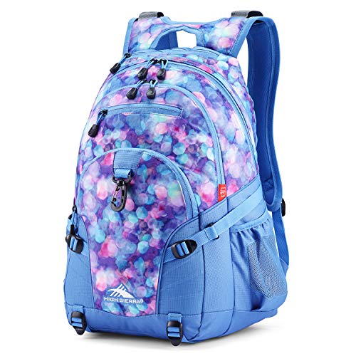 High Sierra Loop Backpack, School, Travel, or Work Bookbag with tablet sleeve, Shine Blue/Lapis, One Size