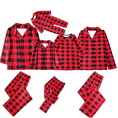 Family Christmas Pjs Matching Sets Baby Christmas Matching Jammies for Adults and Kids Holiday Xmas Sleepwear Set-Men(Style B, M)