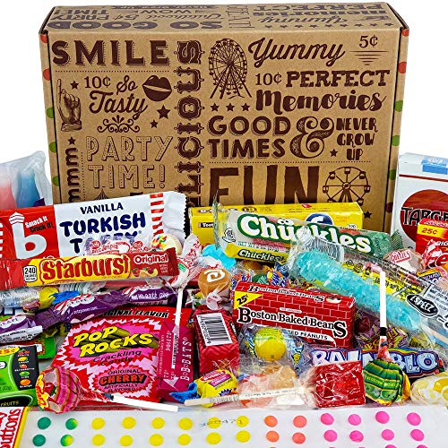 VINTAGE CANDY CO. HAPPY BIRTHDAY NOSTALGIA FUN CANDY CARE PACKAGE - Retro Candies Assortment Variety - GAG GIFT BASKET - PERFECT For Adults, College Students, Military, Teens, Man, Woman, Boy or Girl