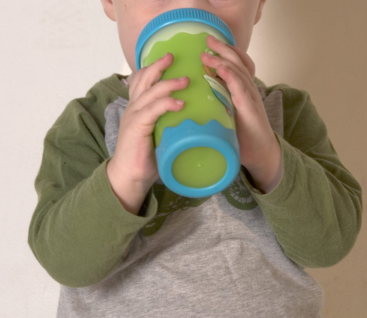 Child feeding himself