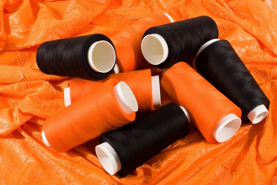Black and orange thread