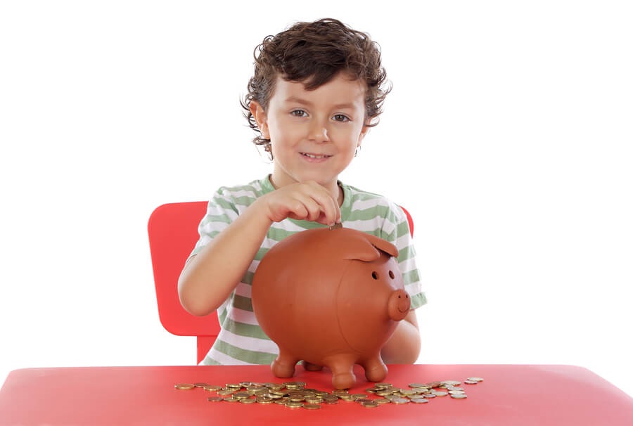 Child Saving Money, Piggy Bank