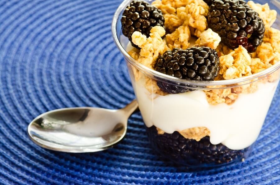 Yougrt Parfait with fruit and granola