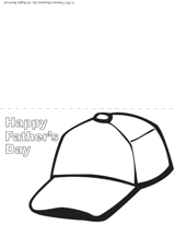 Baseball Cap Card Kids Can Color