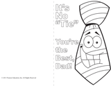 "It's No Tie" Card Kids Can Color