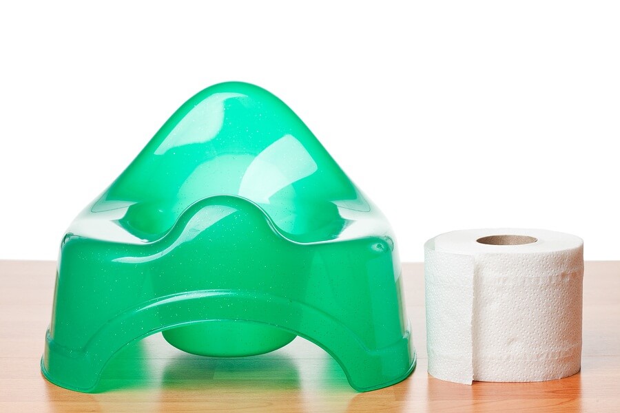Green training toilet and toilet paper