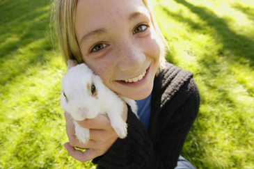 Girl with bunny