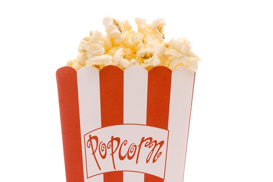 Bucket of movie theater popcorn