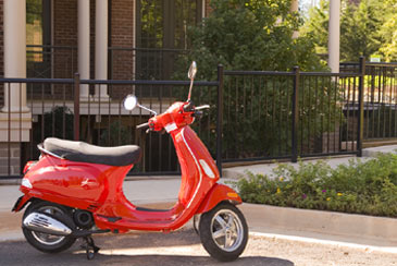 Red Motor Scooter