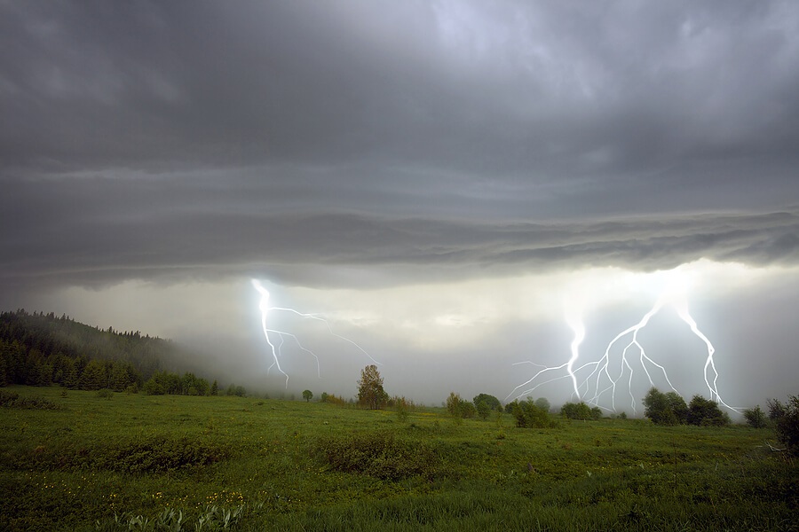 Summer Science for Kids, Thunder and lightning landscape great for studying weather with kids
